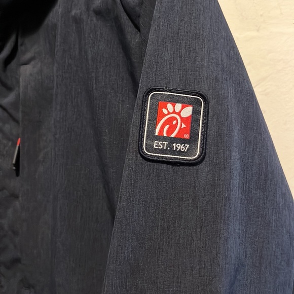 Chick fil A windbreaker! Navy Blue with red interior - Picture 2 of 3
